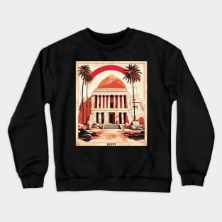 Abydos Temple Egypt Vintage Poster Tourism Crewneck Sweatshirt